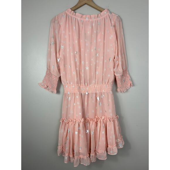 Buddy Love NWT Bronx Ballet Slipper Dress Silver Foil Star Print Small - Picture 8 of 8